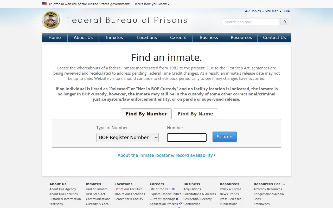 Norwalk arrest lookup federal inmate locator